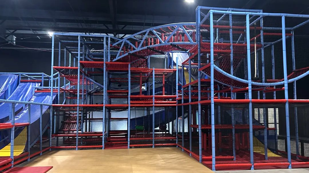 Multi-level indoor playscape